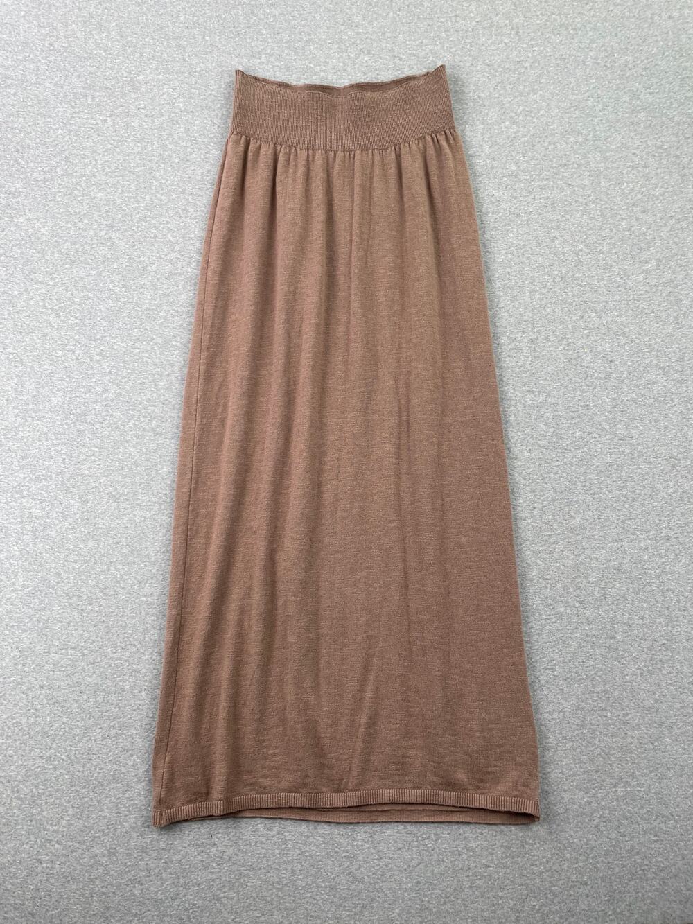 NWOT Free People Free-est Isabella Sweater Maxi Skirt Size S Brown Linen Cotton